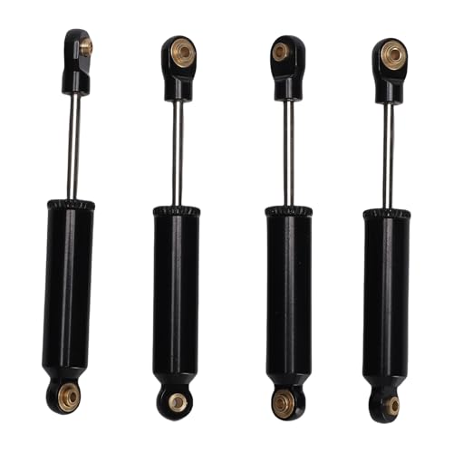Jiawu Amortisseur RC Haute Résistance, Mise à Niveau pour Modèle de Voiture Bronco 1/18, 66mm, Noir pour Chenille RC, 4 Pièces