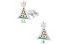 Hypoallergenic Sterling Silver Christmas Tree Holiday Stud Earrings for Kids (Nickel Free)