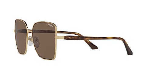 Vogue Eyewear Woman Sunglasses Pale Gold Frame, Brown Gradient Lenses, 58MM3