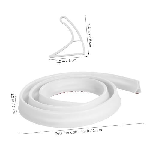 Barrera de ducha autoadhesiva de silicona flexible Homoyoyo para prevenir salpicaduras en baño 3