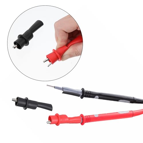 Image of Oruola 8pcs Alligator Clips for Multimeter, Multimeter Alligator Clips, Insulated Push on Crocodile Clamps for Electrical Testing, Crafts, Test Extension