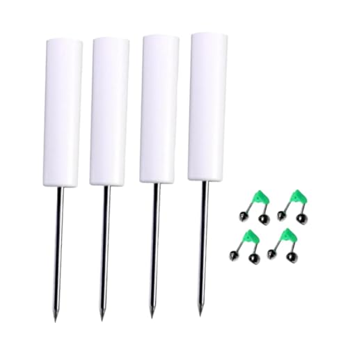 Menolana 4 Pieces Fishing Rod Holders Racks Lightweight PVC Practical Ground Support Fishing Rod Pole Holders for Sea Beach Shore , White