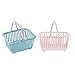 TOPBATHY 2Pcs Supermercato Cestini della spesa Giocattoli Sundries Cestini di immagazzinaggio Palmare Basket