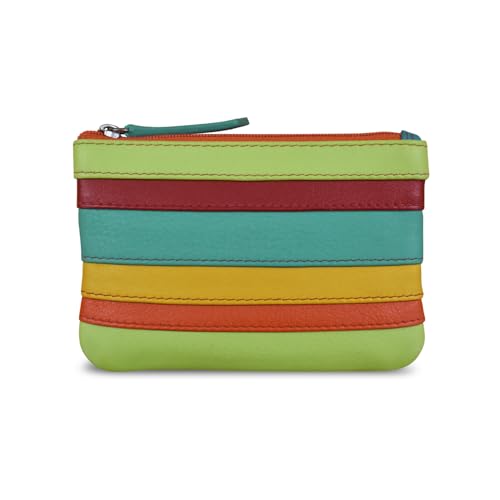Image of ili New York Leather Mini Compact Coin Purse - Citrus