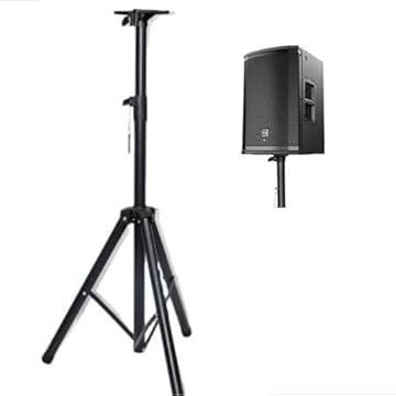 Suporte Caixa De Som Tripé Pedestal Ativa Passiva Bertô 40kg Altura Ajustável Aço Reforçado Antiderrapante