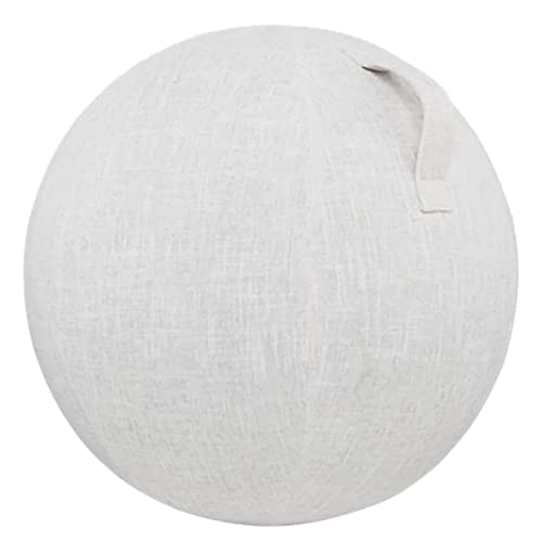 HOLPPO Yoga Ball Abdeckung,Gymnastikball Bezug für Sitzball Fitnessball,Faltbar Sitzbälle Stoff Bezug - für Fitnessball Pilates Yogaball/Büroball Balance Ball (Color : Beige, Größe : 65cm) Cover