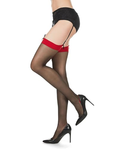 Image of MeMoi Plus Backseam Thigh High Stockings for Women, Comfortable Sheer Thigh High Stockings - Sizes Small - Q2