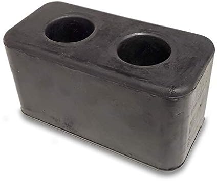 1x Molded Rubber Bumper Dock Buffer 6 x 2-7/8 x 3-1/4 for Chassis/Trailers/Truck/Flatbed/Reefer with Steel Washer (4502-1267)
