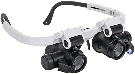 Microscope Kit 2LED Head-Mounted Illuminating Microscope Headband with 8X 15x 23x Magnifier Microscope Lens Adapters image 2