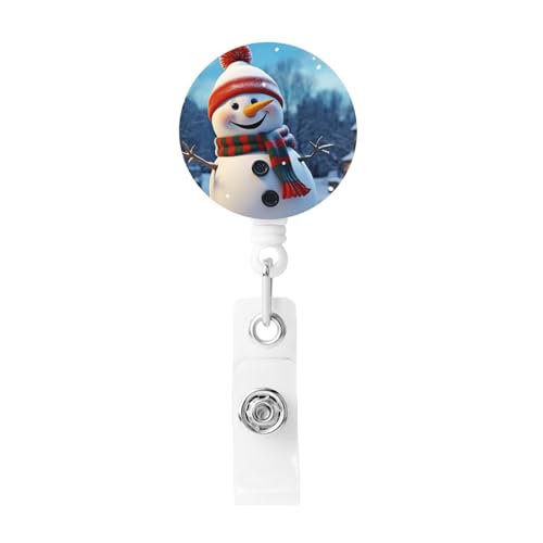 Happy Snowman �o�b�W���[�� �i�[���o�b�W�z���_�[ �ʔ���ID�o�b�W�N���b�v �Ō�t ���t �I�t�B�X�p�i �y�ʃv���X�`�b�N�l�[���J�[�h�z���_�[ �x���g�N���b�v�t��