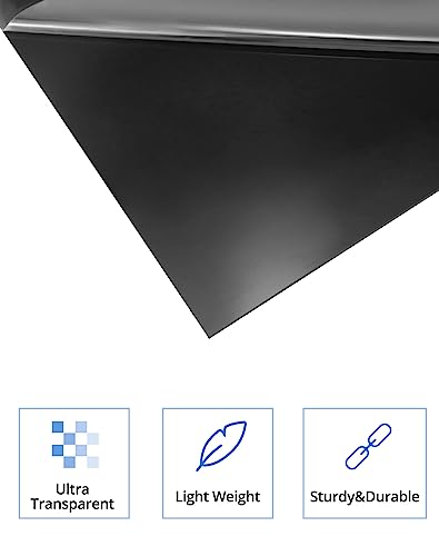 Image of QWORK Black Acrylic Sheets, 4 Pack 12 inch x 12 inch x 1 /8 inch Thick Square Panels, Cast Sheet, DIY Materials with Protective Paper for Sign, Painting, Pet Tag, Switch Panel, Display Stand