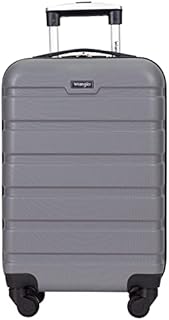 Wrangler Hardside Carry-On Spinner Luggage, Charcoal Grey, 20-Inch