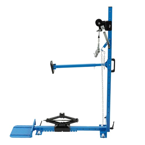 Car Frame Puller 3 in 1 120 Adjustable Dent Pulling Repairing Machine Professional Car Sheet Metal Dent Repair Tool Manual Control Repair Tool Door Undercuts with Hand Winch for Sheet Metal Dent