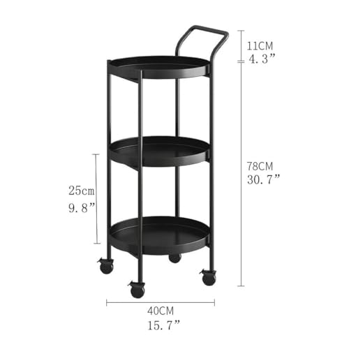 Carrito de bar de metal sofisticado: mesa de servicio compacta con ruedas de diseño 5