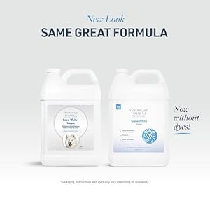   Veterinary-Formula-Smart-Coat-Complex-Snow-White-Shampoo-for-Dogs-and-Cats-128-Fl-oz-1-Gal--Gently-Remove-Stains-Yellowing-Without-BleachPeroxide--Cleans-Deodorizes-Brightens-White-Coats
