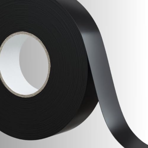 Gocableties 6 Rolls, Black Self Amalgamating Tape, 19mm x 5m, Waterproof Rubber Tape for Cable and Pipe Repair, Sealing Joints, and Insulating Electrical Connections