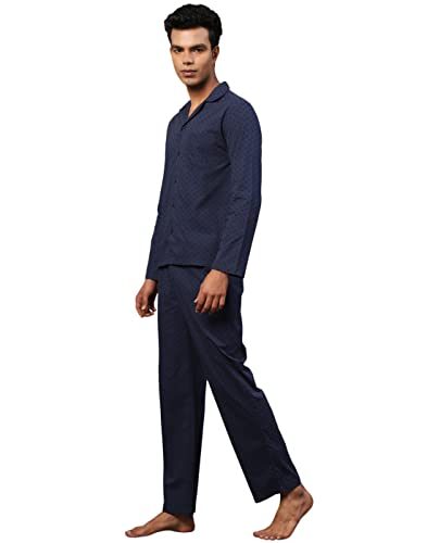 Image of B STORIES Men's 100% Cotton Full Sleeve PJ Set - Checkered Nightwear Set | Soft Loungewear | Comfortable Sleepwear | Stylish Casual Home Wear Shirt & Pant (S-XXL)