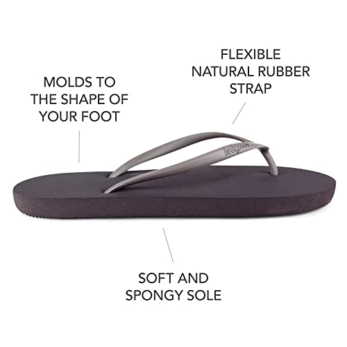 Image of Feelgoodz Women's Slimz Core Natural Rubber Flip Flops