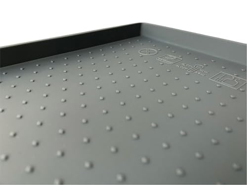Supmat XL 4 Pets, 16’’ x 26’’, 1/2’’ Higher-Edged Anti-Slip, Extra Large and Thick Silicone Spill Mat Pet Feeding Mat and Tray (XL, Drak Gray)