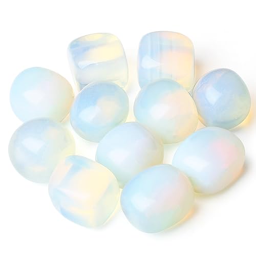 DUQGUHO Opal Crystals Bulk Natural Irregular Polished Stones Tumbled Crystals Gemstone Rocks for Beginners Gift 200g