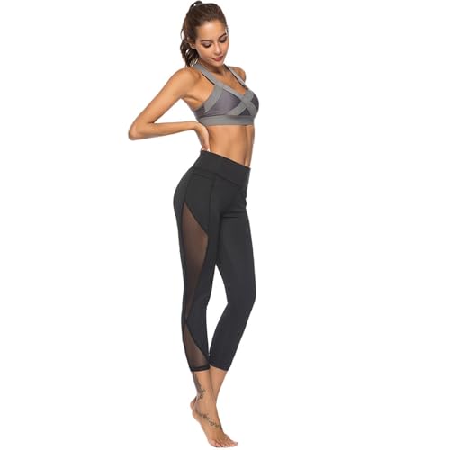 Generico Attrezzi per Dimagrire Leggings Sports Fitness Yoga Pantaloni Atletici Donne Che corrono Pantaloni Pantaloni Neri Eleganti Invernali (Black, M)