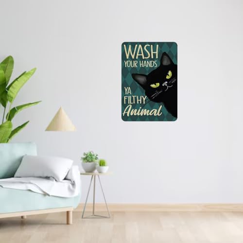 Image of Zesta Bathroom Decor Items Washroom Decor Tin Sign | Aesthetic Posters Wall Poster for Bedroom | Magnetic Cafe Decoration Items / Restaurant Decorations Items | Quirky Home Decor Bar Accent (Bathroom (6))