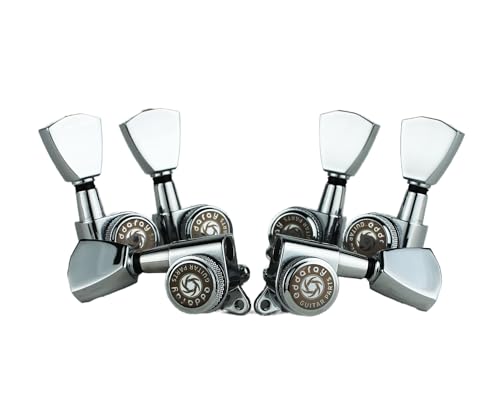 Eddaray Guitar Locking Tuners (3R + 3L) - 1:18 Gear Ratio Lock String Tuning Key Pegs Machine Heads...