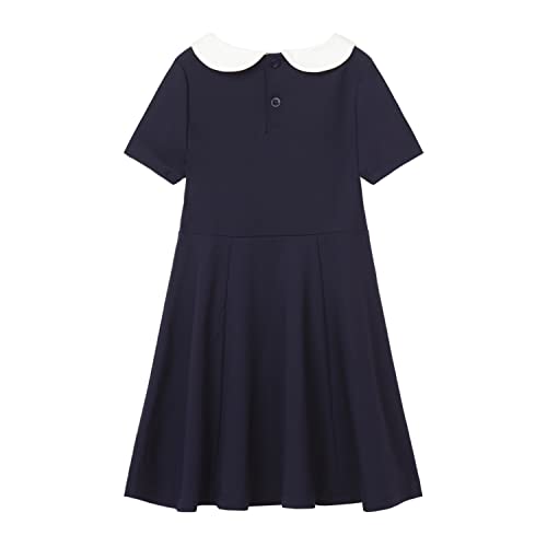 Mud Kingdom Girls Peter Pan Collar Dress Back to School Uniform3