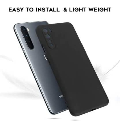 Image of Mobile Back Cover Case for Oneplus Nord (2020 Earlier Model) (Silicone Case|CameraProtection|Black SC1510)