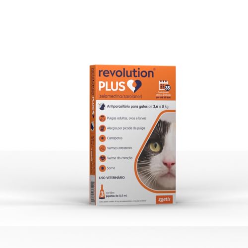 Qual o Melhor Comprimido para Carrapato Dose Única de 2025? Melhores Ranking 9 Antipulgas Revolution Plus 2,6 A 5Kg C/3 Pipetas Zoetis