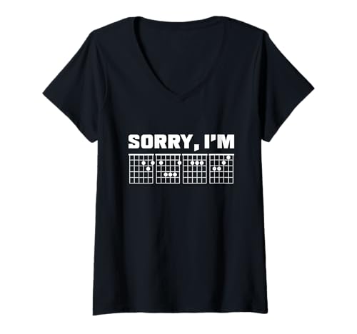 Femme Désolé, je suis DBAF T-Shirt avec Col en V