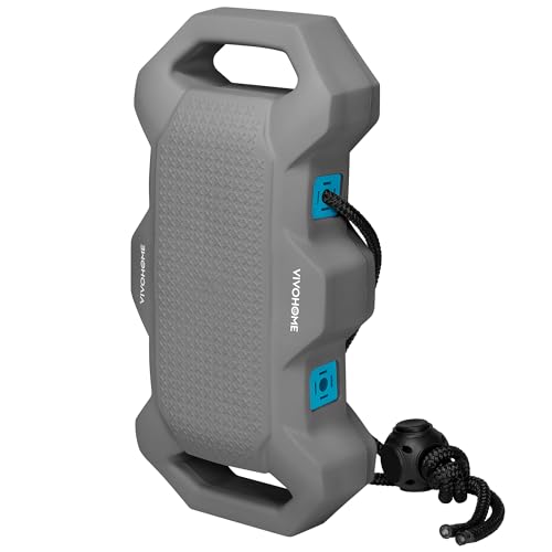 VIVOHOME EVA Boat Fender 1 Pack for Docking, Boat Bumpers with Nylon Rope, and Fixed Lock Fit for Yachts, Sailing Dinghies, Bass Boats, Gray