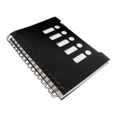 Carnet ligné à spirale pour le collège et le bureau avec intercalaires de rangement
