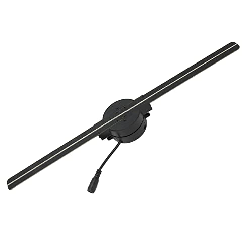 Proyector WiFi con Ventilador de Holograma 3D, 224 Cuentas de Luz LED, Pantalla de Proyector de Publicidad de Video Holográfica de 1080P de 16,5 Pulgadas para Empresas, Fiestas,
