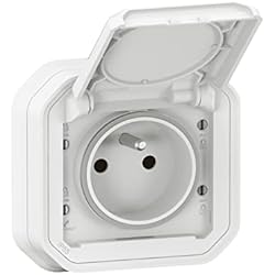 Persianas Garrido Legrand - Toma de corriente con tierra impermeable con persiana Plexo 16A 250V viene completa para montaje empotrado con garras blancas