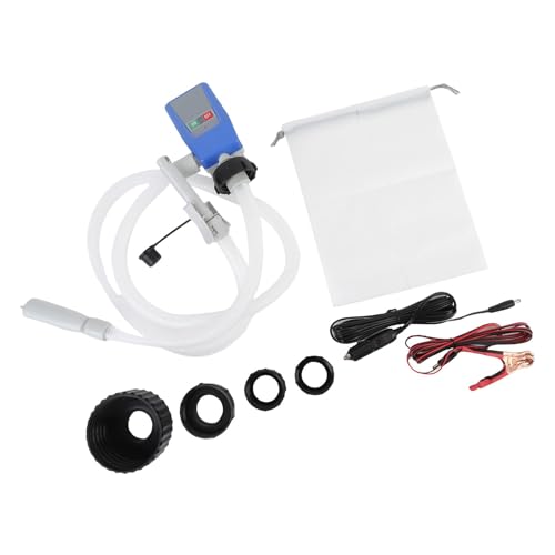 Oxxggkao High Stream - Ventilador de transferencia eléctrico de 3.2 GPM, juego de conexión internacional, compatible con petrodiesel, caja de almacenamiento transportable, incluye ventilador de aceite