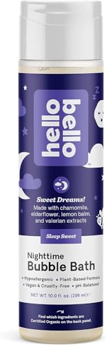 Image of Hello Bello Nighttime Bubble Bath - Gentle Hypoallergenic Tear-Free Formula for Babies and Kids - Vegan and Cruelty-Free - Sleep Sweet Scented - 10 fl oz