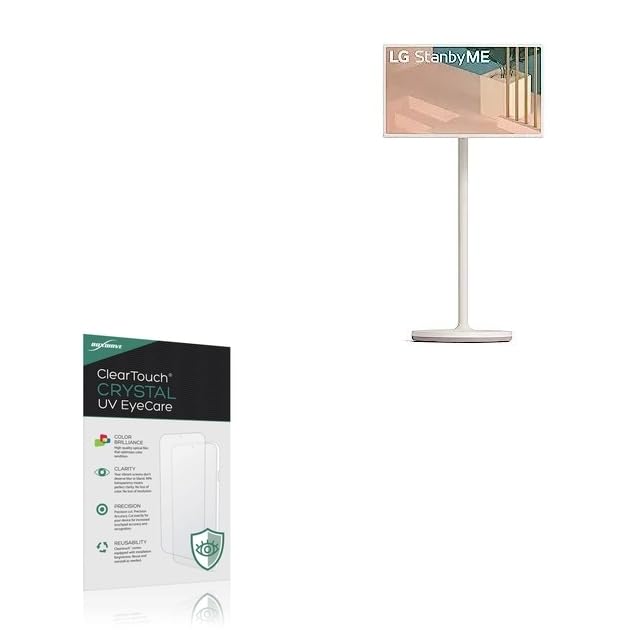 BoxWave Screen Protector Compatible With LG StanbyME Portable Touch Screen Monitor (27 in) - ClearTouch Crystal Anti-UV EyeCare (2-Pack), Filters out Harmful Blue Light Reduce Fatigue