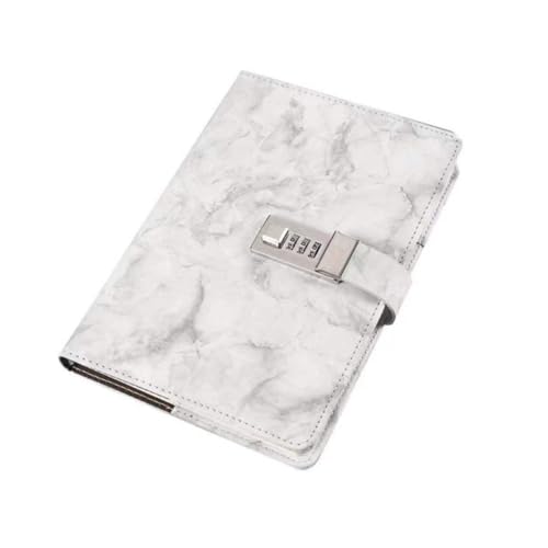 TEMPNAP 大理?パスワードロックノート 人用スケジュール管理 メモ帳付きオフィス 学生向け日記帳 家贈答用シンプル手帳