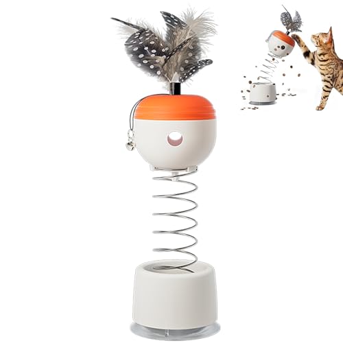 Vtizikl Interactive Cat Toy, Cats Treat Toy With Teasing Stick And Cat Treat Dispenser, Durable, Non-Toxic, Safe For Indoor Play, Excellent For Exercising Cats And Relieving Boredom