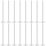 Nicunom 16 Pcs Potato Baking Rods, Stainless Steel Baked Potato Nails Heating Core for Baking Barbecue Kitchen, 5.5 Inch, Silver