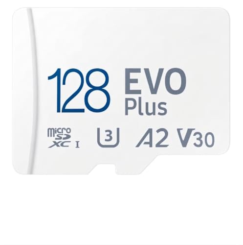 Image of EVO Plus 128GB microSDXC Memory Card, Class 10, V30, A2, UHS-I U3, 130MB /s Read Speed, for Android Smartphones, Tablets, Cameras