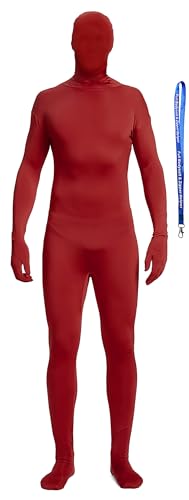 Image of Full Bodysuit Include Zipper Helper Unisex Spandex Stretch Adult Costume Zentai Disappearing Man Body Suit