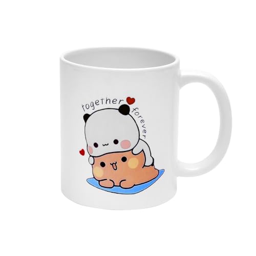 XRVRILE Tasse Esthétique pour Bubu Dudu 330 ml, Tasse en Céramique, Mug Mignon pour Thé et Café, Tasse Drôle Ours et Panda, Meilleur Cadeau de Tasse...