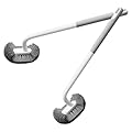 DIYEAH 2pcs Wall-Mounted Toilet Brush Set with Curved Long Handle Soft Bristles Bathroom Toilet Cleaning Brushes for Deep Cleaning and Hygienic Maintenance in Home Restrooms