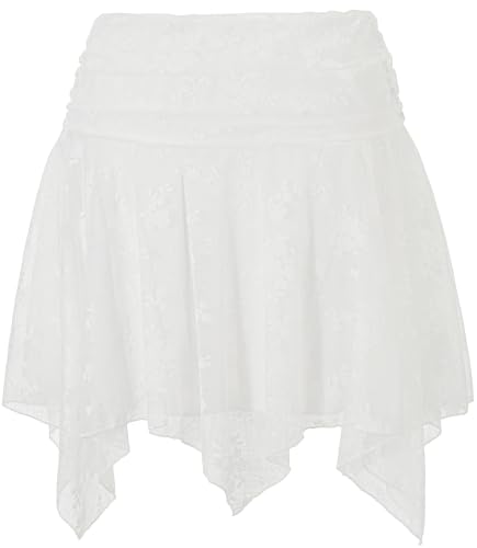 Image of Womens Y2k Ruffle Bloomer Short Lolita Layered Lace Mini Skirt