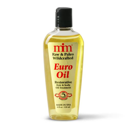 Euro Natural Oil Conditioner & Moisturizer. 100% Natural. Raw. Unisex. For All Hair and Scalp Types. No SLS, Parabens or GMO's. 4 oz.
