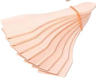 Teemando® 8 Grattoirs en Bois de Hêtre Local pour Raclette - 13 cm, Spatules Résistantes à la Chaleur pour Poêlons Enduits