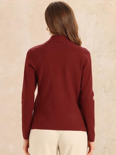 Allegra K Sweater Cardigan for Women's Long Sleeve Button Open Front Knit Cardigans with Pockets3