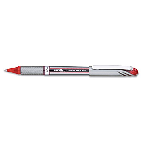 Pentel EnerGel BL27B Bolígrafo Gel Líquido Rojo Docena